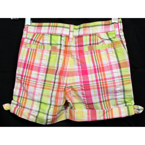 2010 Gymboree Citrus Cooler Plaid Shorts sz 5 Pink Yellow Lemon Summer Bows - Picture 5 of 8